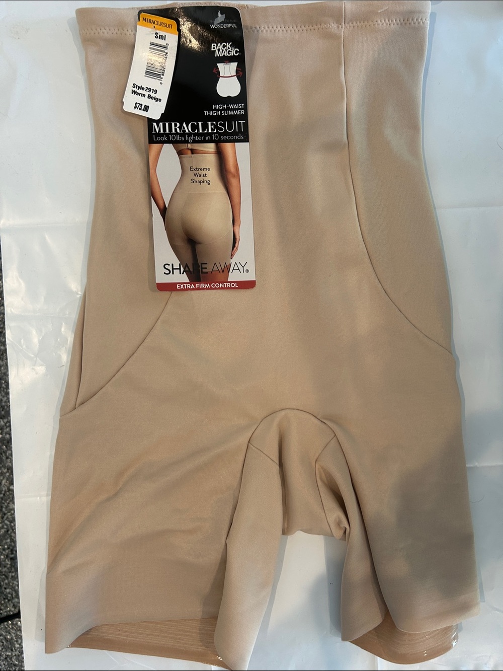 Miraclesuit ShapeAway High-Waist Shaping Shorts - Warm Beige